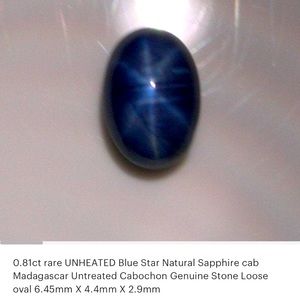 2 untreated genuine STAR SAPPHIRES 3.63 ct combined